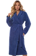 Szlafroki damskie - Długi szlafrok damski granatowy 2408, Kolor granatowy, Rozmiar M, L&L - Intymna - miniaturka - grafika 1