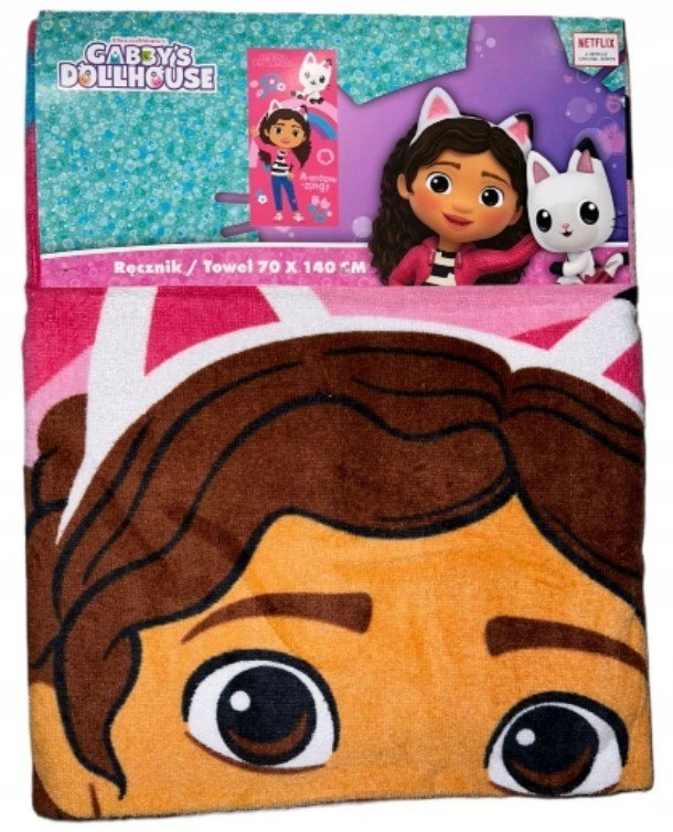 Gabby's Dollhouse Koci domek Gabi Ręcznik plażowy 100% bawełna 70x140cm