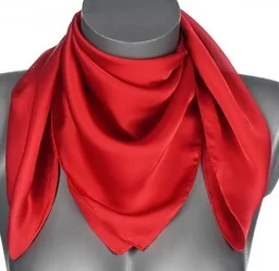 Chusta damska apaszka SATYNOWA gawroszka wielofunkcyjna czerwona - Apaszki i szaliki damskie - miniaturka - grafika 1