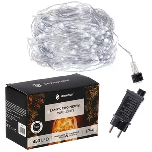 Lampki choinkowe 480 led druciki na prąd biały zimny CL0509 - Oświetlenie świąteczne - miniaturka - grafika 1