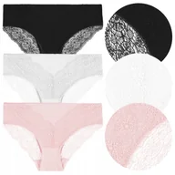 Majtki damskie - 3x Koronkowe FIGI MAJTKI DAMSKIE Bawełniane Bikini z KORONKĄ r. M - miniaturka - grafika 1