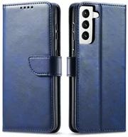 Etui i futerały do telefonów - Hurtel Case Magnet elegancki futerał etui pokrowiec z klapką i funkcją podstawki Samsung Galaxy S22 Ultra niebieski - miniaturka - grafika 1