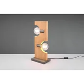 Lampy ścienne - Trio Kerala 641610232 kinkiet lampa ścienna 2x12W LED 3000K czarny/drewniany - miniaturka - grafika 1