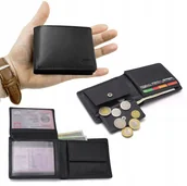 Portfele - Portfel Męski Skórzany Mały z RFID MINI pojemny - miniaturka - grafika 1