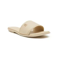 Klapki i japonki damskie - Tommy Hilfiger Skórzane klapki POP MULE - miniaturka - grafika 1