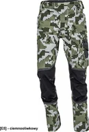 Odzież robocza - CERVA NEURUM CAMOUFLAGE spodnie - męskie spodnie robocze, 6 kieszeni, elastyczny materiał Trifibetex, nadruk moro, odblaski - ciemnooliwkowy 58 - miniaturka - grafika 1