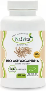 NatVita Ashwagandha Bio 360Mg 100 kaps. - Suplementy naturalne - miniaturka - grafika 1