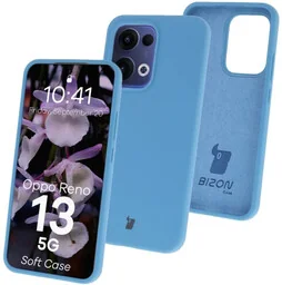Bizon Silikonowe etui Soft Case do Oppo Reno13, niebieskie - Etui i futerały do telefonów - miniaturka - grafika 1