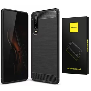 Spacecase Carbon Huawei P30 Czarny - Etui i futerały do telefonów - miniaturka - grafika 1