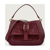 Torebki damskie - Furla Torebka na ramię FURLA FLOW | zamsz - miniaturka - grafika 1