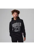Bluzy dla chłopców - Bluza z kapturem dla dużych dzieci Jordan Fleece Pullover Hoodie - Czerń - Nike - miniaturka - grafika 1