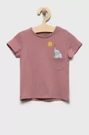 Koszulki dla dziewczynek - Name it t-shirt dziecięcy kolor różowy - Name It - miniaturka - grafika 1