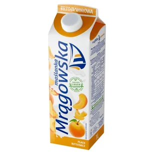 Mlekpol - Maślanka Mrągowska brzoskwiniowa. - Kefiry, jogurty, maślanki - miniaturka - grafika 1