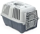 Transportery dla kotów - Yarro/Moderna Transporter Pratiko Mały drzwi plastikowe niebiesko-szary [Y2512] - miniaturka - grafika 1