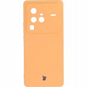 Etui i futerały do telefonów - Bizon Etui Case Silicone Sq do Vivo X80 Pro pomarańczowe - miniaturka - grafika 1
