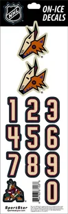 Numery na kasku Sportstape  ALL IN ONE HELMET DECALS - ARIZONA COYOTES - DARK HELMET - Hokej - miniaturka - grafika 1