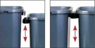 B2B Partner Kosz na odpadki (sz x gł x wys): 25 x 42x 62cm, 40l, niebieskie wieko 2139 - Kosze na śmieci - miniaturka - grafika 15