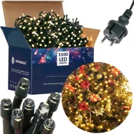 Oświetlenie świąteczne - Lampki choinkowe 1500 LED 91 m biały ciepły zewnętrze wewnętrzne CL1500 - miniaturka - grafika 1
