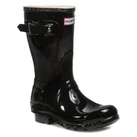 Kalosze damskie - Kalosze Hunter Original Gloss Short WFS1000RGL Czarny - miniaturka - grafika 1