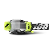 Gogle i okulary motocyklowe - Gogle Cross 100% Armega ForeCast Roll Off Przezroczysta Soczewka Czarny - miniaturka - grafika 1