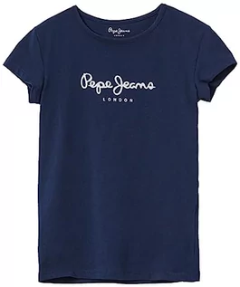 Koszulki i topy damskie - Pepe Jeans Hana Glitter S/S N T-shirt damski, niebieski (Dulwich), 4 Jahre - grafika 1