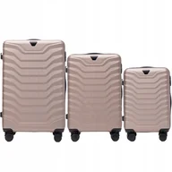 Walizki - WINGS Komplet 3 WALIZEK podróżnych do SAMOLOTU ryanair ZESTAW bagaży - miniaturka - grafika 1