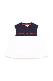Marc Jacobs longsleeve bawełniany dziecięcy kolor biały z nadrukiem - Bluzki dla chłopców - miniaturka - grafika 1