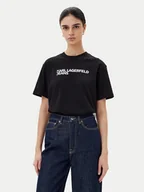 Koszulki i topy damskie - KARL LAGERFELD T-Shirt A1W17005 Czarny Relaxed Fit - miniaturka - grafika 1