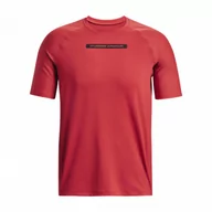 Koszulki sportowe męskie - Męska koszulka treningowa Under Armour UA SmartForm Rush Nov SS - czerwona - UNDER ARMOUR - miniaturka - grafika 1