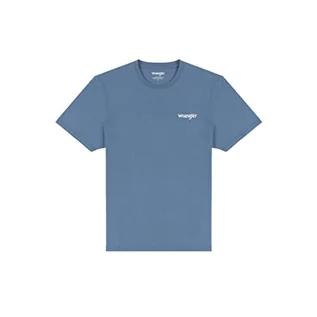Koszulki męskie - Wrangler T-shirt męski, niebieski, XL - grafika 1