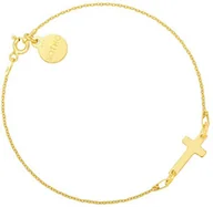 Biżuteria religijna - Złota bransoletka z malutkim krzyżykiem - miniaturka - grafika 1