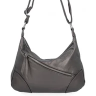 Torebki damskie - Uniwersalna Torebka Listonoszka firmy Herisson 1202L2070 Ciemno Srebrna - miniaturka - grafika 1