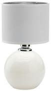 Lampy stojące - TK Lighting Lampa nocna do sypialni PALLA WHITE/SILVER śr. 36cm E27 biały srebrny TK5079 - miniaturka - grafika 1