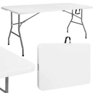 Stół cateringowy 180 cm bankietowy składany w walizkę stolik ogrodowy, turystyczny biały GF0051 - Meble turystyczne - miniaturka - grafika 1