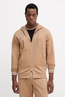Bluzy męskie - BOSS bluza męska kolor beżowy z kapturem gładka 50543427 - miniaturka - grafika 1