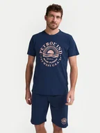 Koszulki męskie - Petrol Industries T-Shirt M-1050-TSR127 Granatowy Regular Fit - miniaturka - grafika 1