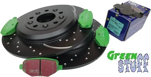 Tylne klocki GreenStuff + NAWIERCANE NACINANE tarcze hamulcowe 330mm EBC seria GD Ford Edge 2011-2014 - Tarcze hamulcowe - miniaturka - grafika 13