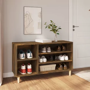 Półka na buty, przydymiony dąb, 102x36x60 cm - Szafki na buty - miniaturka - grafika 1
