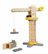 Tory, garaże, parkingi - Heico - Egmont Toys Dziecko dźwig z drewna 511059 - miniaturka - grafika 1