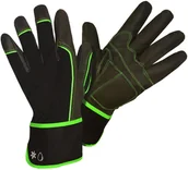 Rękawice robocze - Winter work gloves VENNER WINTER, synthetic leather, black/green, size 10 - miniaturka - grafika 1