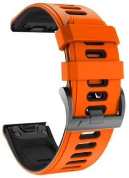 Pomarańczowo-czarny Pasek Garmin Fenix 7 Pro Solar (Tech-Band)