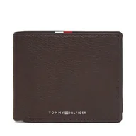 Portfele - Duży Portfel Męski Tommy Hilfiger Th Corp Cc Flap & Coin AM0AM13741 Brązowy - miniaturka - grafika 1