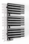 Grzejniki łazienkowe - Grzejnik Łazienkowy 1164X500 Flag Bis Luxrad Czarny Matowy - miniaturka - grafika 1