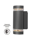 Lampy ogrodowe - Lutec Focus 5604023012 kinkiet lampa ścienna zewnętrzna ogrodowa 2x7W GU10 IP44 czarny - miniaturka - grafika 1