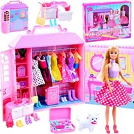 Lalki dla dziewczynek - Jokomisiada, Anlily Lalka Domek Szafa Ubrania Torebki Barbi - miniaturka - grafika 1