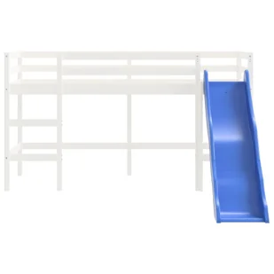 Rama łóżka dla dzieci, ze zjeżdżalnią, biała, 90x200 cm, sosna Lumarko! - Łóżka dla dzieci i młodzieży - miniaturka - grafika 6