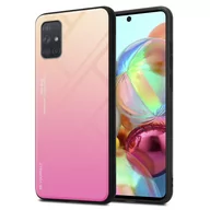 Etui i futerały do telefonów - Pokrowiec Do Samsung Galaxy A71 4G Etui w ŻÓŁTO - RÓŻOWY TPU Obudowa Case Cover Plecki Ochronny Cadorabo - miniaturka - grafika 1