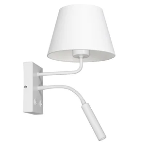 Kinkiet Soho, stożkowy, z lampką biały - Lampy ścienne - miniaturka - grafika 2