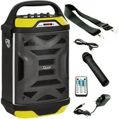 Akcesoria do MP3 - Quer Poprzeczny kom0875 przenośna aktywnego systemu głośników z plikami MP3, Bluetooth, radio FM, karaoke Czarny KOM0875 - miniaturka - grafika 1