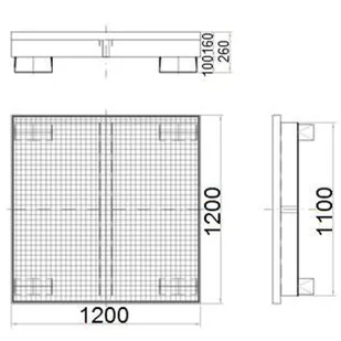 Wanna wychwytowa metalowa na 4 beczki 200L 120x120cm - Beczki - miniaturka - grafika 5